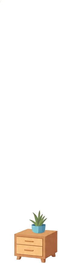 a wooden floor lamp with a plant on top.jpg